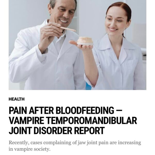260508 Vampire Now added a new article to the Health section of their website