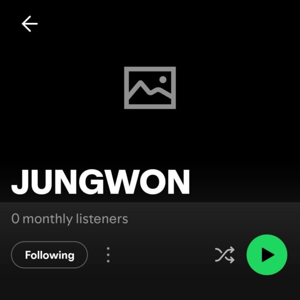 260515 JUNGWON now has his own solo Artist Profile on Spotify